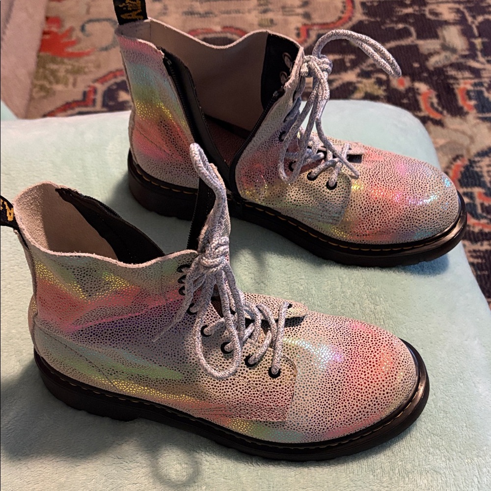Dr. Martens Iridescent Lace-Up Boots